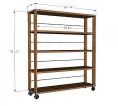Rolling Industrial Shelves Furniture Diy Diy Shelves Wood Diy