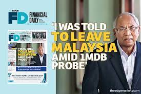 Both the fund and the premier denied wrongdoing. I Was Told To Leave M Sia Amid 1mdb Probe The Edge Markets