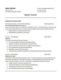 cv type cuisinier lettre de motivation cv lettre de motivation cv type