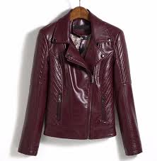 Rss Boutique M 5xl Coats Bikers Best Jackets Rivets Burgundy Jackets Plus Sizes For Women Cropped Red Jacket Short Leather Jacket Leather Jackets Women Outerwear Women