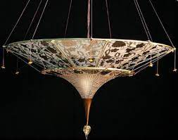 We export all over the world. Gold Fortuny Style Chandelier In Murano Glass Fortuny Lamp Fortuny Fortuny Chandelier