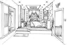 Gambar Perspektif 1 Titik Hilang Room Perspective Drawing Perspective Drawing 1 Point Perspective