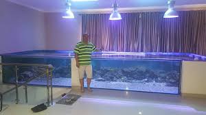 One Of The Largest Aquariums I Have Ever Seen In A Home It Also Looks Like It Is On The Second Floor Saltwater Fish Tanks Amazing Aquariums Fish Tank Design
