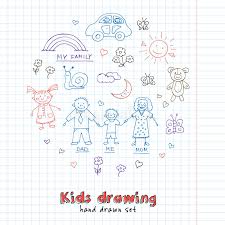 Take it from a teacher: Kids Drawings Doodle Set Vintage Illustration For Identity Stock Vector Illustration Of Design Fruit 77043578