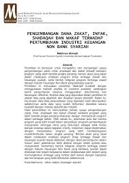 Pelepah pisang (contoh) pilin pewarnaan anyaman Pdf Pengembangan Dana Zakat Infak Shadaqah Dan Wakaf Terhadap Pertumbuhan Industri Keuangan Non Bank Syariah