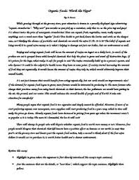 Argumentative Essay Example Organic Foods Worth The Hype Essay Examples Argumentative Essay Essay