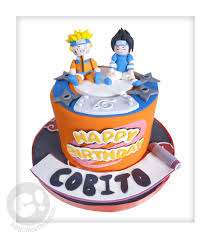 Naruto And Sasuke Themed Cake Cool Cake Designs Cake Custom Cakes