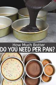 How Much Cake Batter Per Pan Do I Need Easy Guide Cake Sizes And Servings Cake Batter Cake Servings