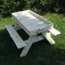 Child S Picnic Table With Sandpit Kids Picnic Table Kids Picnic Picnic Table