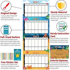 Potty Training Chart Reward Sticker Chart Marks Behavior Progress Motivational Toilet Training For Toddlers And Children Great For Boys And