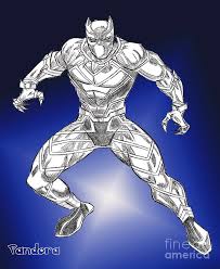 Civil war where his father, t'chaka. Black Panther Drawing By Pandora