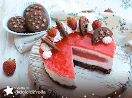Pan Di Stelle Torta Yogurt Dolci Yogurt Fragola Dolci Yogurt