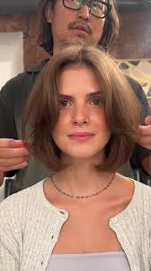 Short Bob with Layers Tutorial with Curtain Bangs