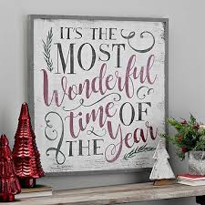 Most Wonderful Time Of The Year Framed Wall Plaque Christmas Signs Wood Christmas Wall Decor Christmas Signs