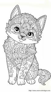Découvrez les coloriages d'animaux tel que des chiens à colorier, des chats. Coloriage De Mandala Dessin Mandala Sur Un Chaton A Colorier