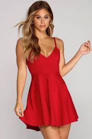 Red Skirt Skirt Skater Dress Red Dress Short Red Dress Casual Red Dress