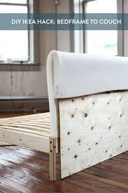 Ikea Hack Turning A Fjellse Bedframe Into A Couch Diy Daybed Diy Bed Frame Ikea Couch