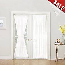 French doors are notoriously hard to style, but the right. Amazon Com French Door Curtain Panel Linen Look French Door Panels 72 Inch White Sheer Curtains For Fr Door Curtains French Door Curtains White Sheer Curtains