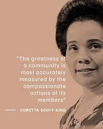 Coretta Scott King was a prominent civil rights activist and the wife of  Martin Luther King Jr. After her husband's assassination in 1968, she  continued to be a leading figure in the