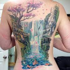 It's a symbol of overcoming life obstacles. Waterfalls Waterfall Tattoo Back Tattoos Lower Back Tattoos