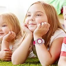 PASNEW Relógio infantil analógico clássico de quartzo à prova d'água com  mostrador floral, couro diamante, rosa, rosa, Small, Relógios clássicos  para ...