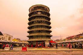 The tower is slanted leftward similar to tower of pisa. Beautiful Night View Review Of Leaning Tower Of Teluk Intan Teluk Intan Malaysia Tripadvisor