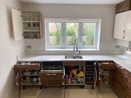 Devol kitchens home kitchens cream kitchens small farmhouse kitchen farmhouse design rustic farmhouse modern country kitchens english farmhouse cozy kitchen. Modern Schuller Cream Gloss Wood Grain Kitchen Utility Room Used Kitchen Hub