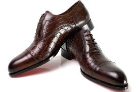 IVAN TROY/Ali Brown Crocodile Print Italian Mens Dress Shoes/Made in Italy/ 