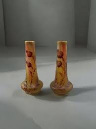 DAUM Nancy Pair of vases Proofs in multi-layered glass w...