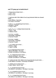 Ghunnah sebab mim bertanda tasydid dan cara membacanya dengan dengung serta ditahan 3 harakat. Soal Uts Al Qur An Hadits Kelas 8 Mts Semester 2 Genap Kumpulin Soal Uts2qurdis8b