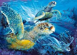 10 jan , 2015 juegoz puzzles. Glow In Dark Jigsaw Puzzle Sea Turtles 1000 Pieces Clementoni Sea Turtle Art Baby Sea Turtles Sea Turtle