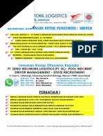 Pengemudi / driver kualifikasi umum: Loker Driver