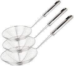 For example, aisi grade 420 stainless steel normally contains 0.15% by weight of carbon, but the 420hc variant used for cutlery has 0. Amazon Com Spider Strainer Skimmer Swify Set Of 3 Asian Strainer Ladle Stainless Steel Wire Skimmer Spoon With Handle For Kitchen Frying Food Pasta Spaghetti Noodle 30 5cm 32cm 35cm Kitchen Dining