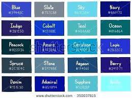 names of the different shades of blue sistem as corpecol