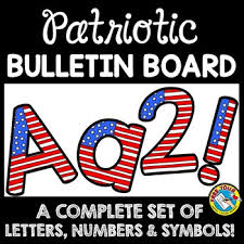89 royalty free vector graphics and clipart matching patriotic alphabet. Red White Blue Classroom Theme Independence Day Bulletin Board Letters Printable