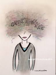 Overthinking Exploding Head Doodle People Word Art Overthinking