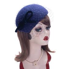 Lawliet Teardrop Luxe Black Velvet Beret Womens Vintage Look feltro di lana  Fascinator Knot Net Veil Tam Casque Cocktail Hat T497