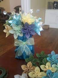 Origami Flowers Wedding Centerpiece Paper Flower Centerpieces Paper Flowers Flower Centerpieces