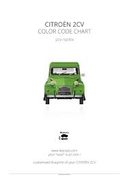 Citroen 2cv Nuancier Color Chart Ikonoto I2cv 1607en By Cccp