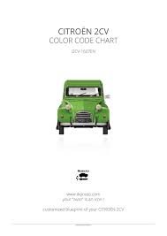 citroen 2cv nuancier color chart ikonoto i2cv 1607en by cccp