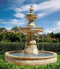 Medium Large Three Tower Water Fountain With A Rooster On Top Has To Be A Gray Color Backyard Water Fountains Water Fountains Outdoor Water Fountain Design