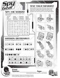These free, printable easter coloring pages include all your favorite easter images like easter bunnies, eggs, chicks, lambs, flowers, and more. Mcdonalds Happy Meal Coloring Page And Activities Sheet Spy Gear Word Find Kids Time