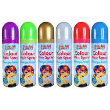 Versatile hair spray for working, shaping and finishing styles on color treated hair. 6 X Colour Hair Spray Blue Purple Green Silver Gold And Red Buy Online In Turkey At Turkey Desertcart Com Productid 49319564