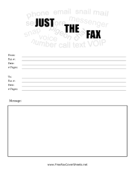 It will ask you the number of. Just The Fax Cover Fax Cover Sheet At Freefaxcoversheets Net