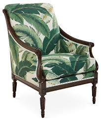 Harwood Accent Chair Palm Leaf Accent Chairs Upholstered Chairs Green Accent Chair