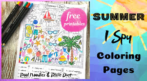 The attractive young man blaine. Summer I Spy Coloring Pages Pool Noodles Pixie Dust