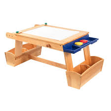 Kidkraft Art Table With Drying Rack And Storage 26954 The Home Depot In 2020 Art Table Kids Art Table Kidkraft