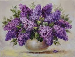 Oil Painting Flowers Beautiful Flowers Oil Painting On Etsy In 2020 Flower Painting Lilac Painting Oil Painting Flowers