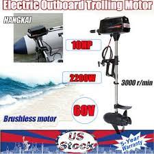 Hangkai 10hp 2200w Electric Outboard Motor Fishing Boat Engine Heavy Duty 60v Us Boat Engine Outboard Motors Outboard