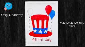 Easy 4th of july greeting card | patriotic cards to make | 4th of july cards | stampin up card 2020celebrate the 4th of july, independence day with this eas. Fourth Of July Easy Drawing Idea For Independence Day Of The United States Of America Card Poster Youtube